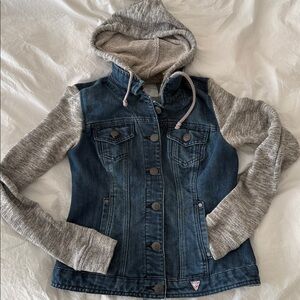 Vintage Guess Denim Jacket with Gray Sleeves